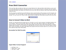 Tablet Screenshot of freedivxconverter.com